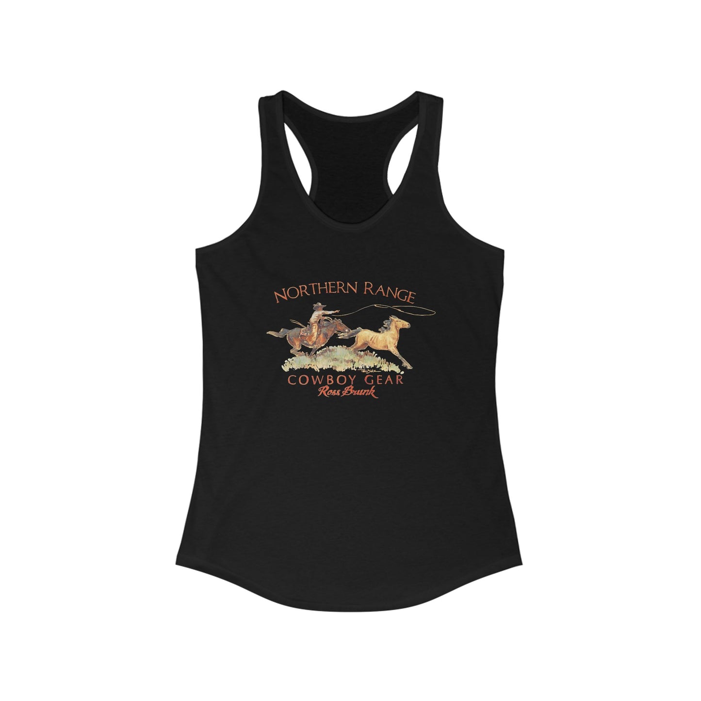 Racerback Tank - Cowboy Cowgirl Buckaroo Sexy Western Print