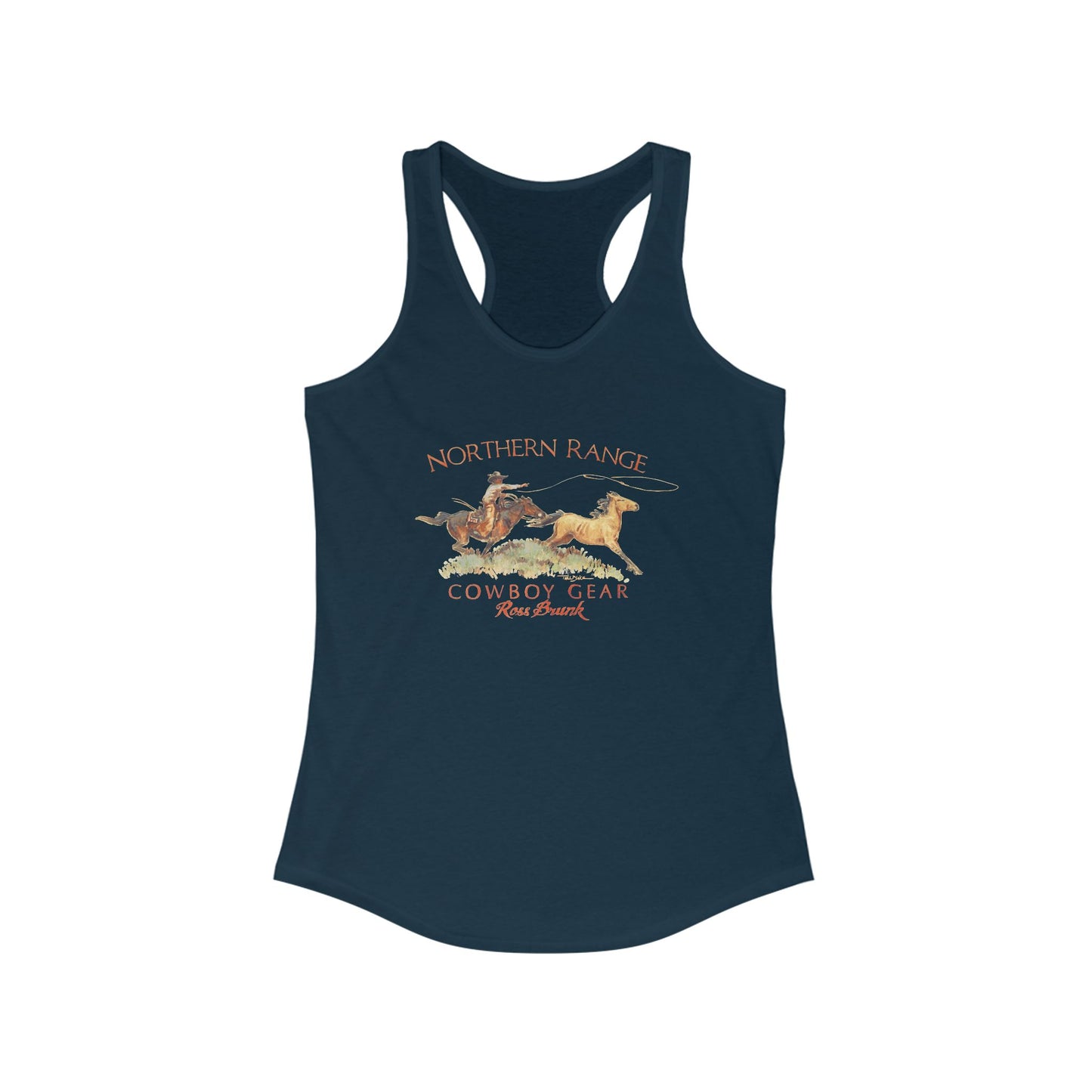 Racerback Tank - Cowboy Cowgirl Buckaroo Sexy Western Print