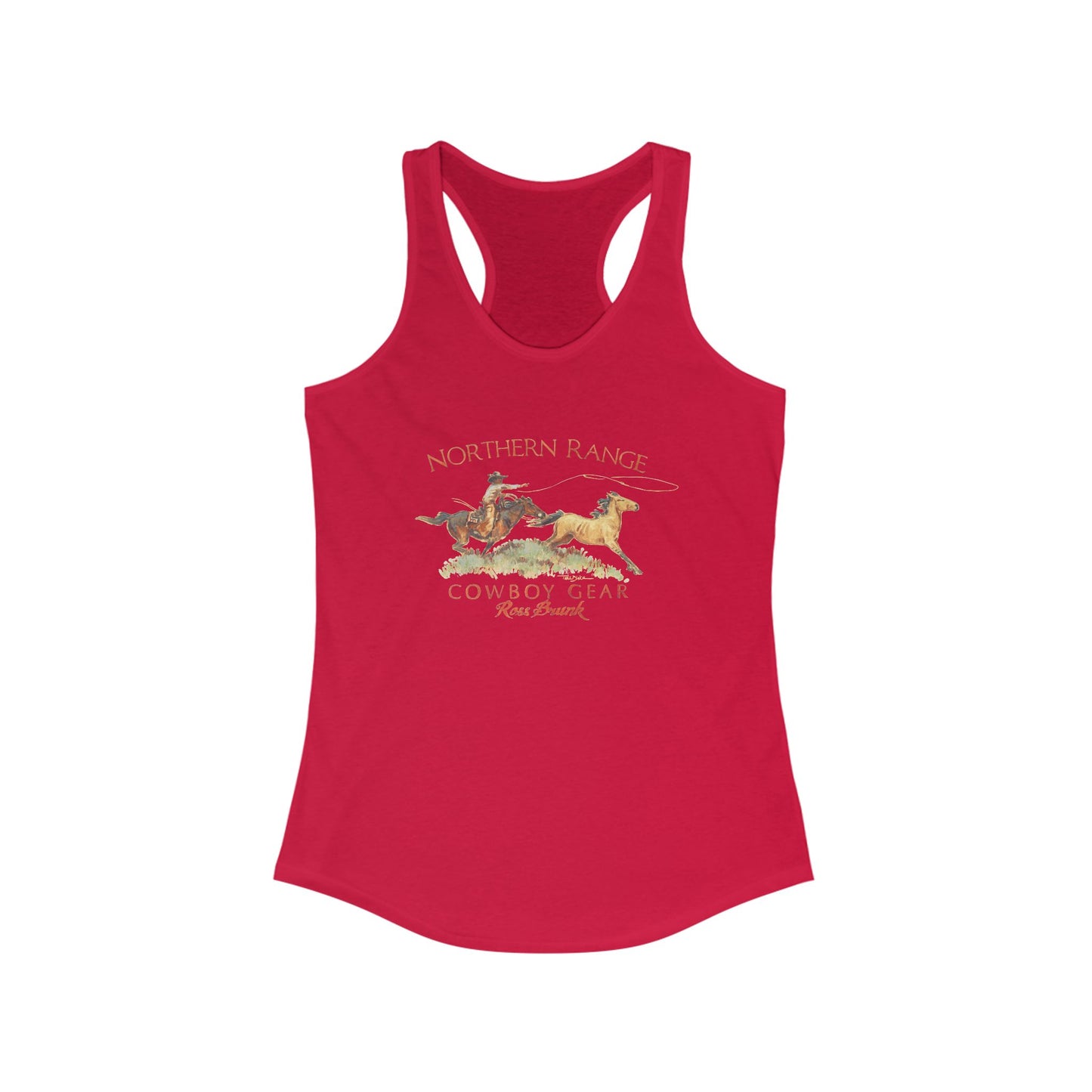Racerback Tank - Cowboy Cowgirl Buckaroo Sexy Western Print