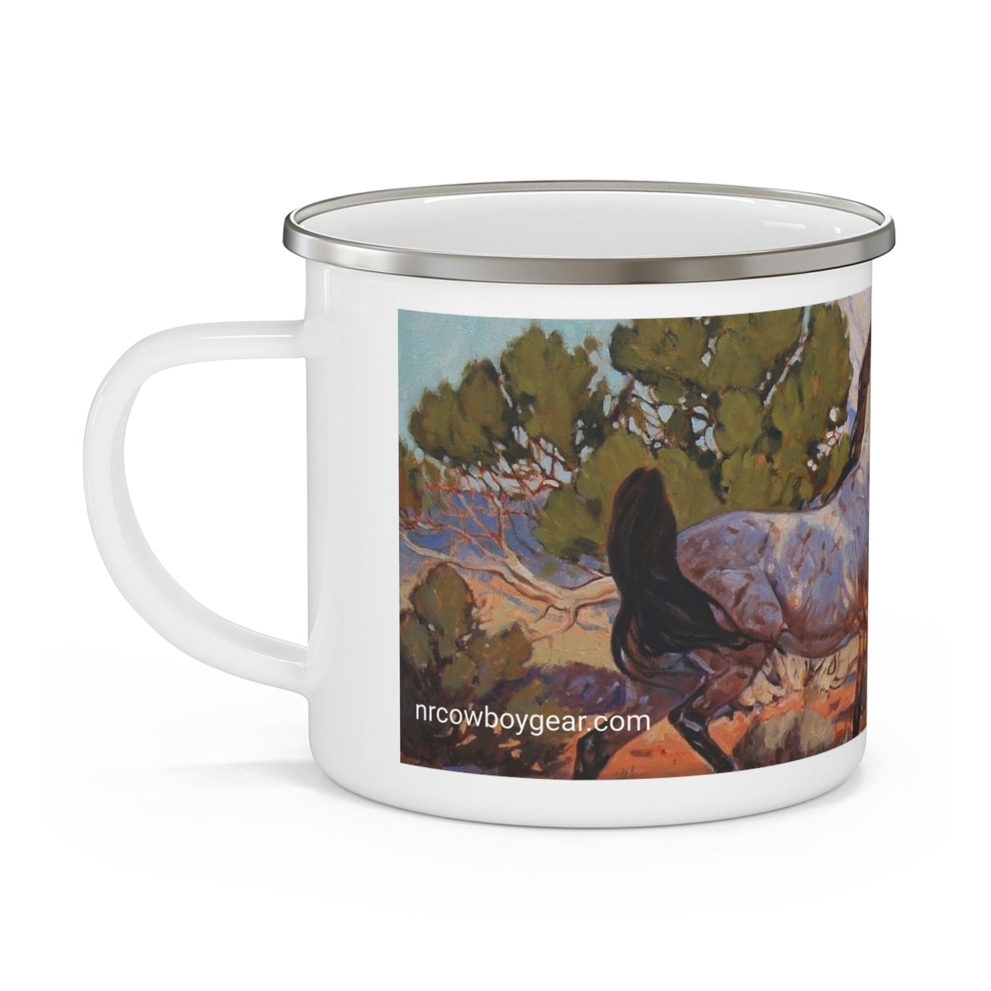 "Waving His Flag" Enamel Camping Mug