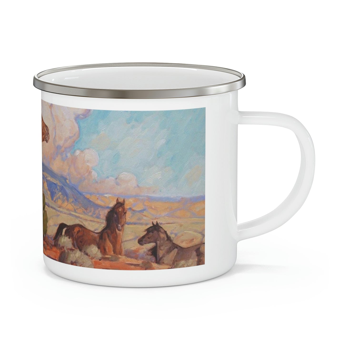 "Waving His Flag" Enamel Camping Mug