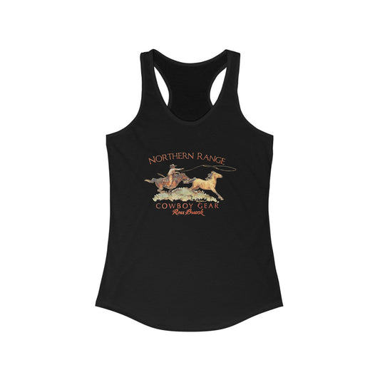Racerback Tank - Cowboy Cowgirl Buckaroo Sexy Western Print