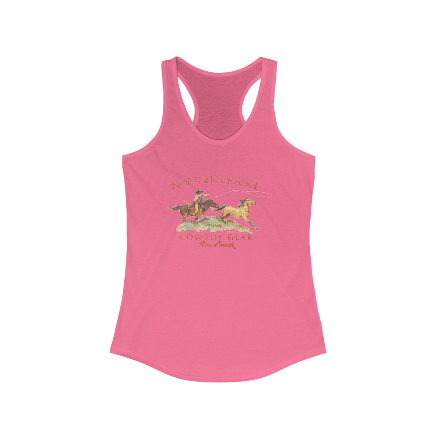 Racerback Tank - Cowboy Cowgirl Buckaroo Sexy Western Print