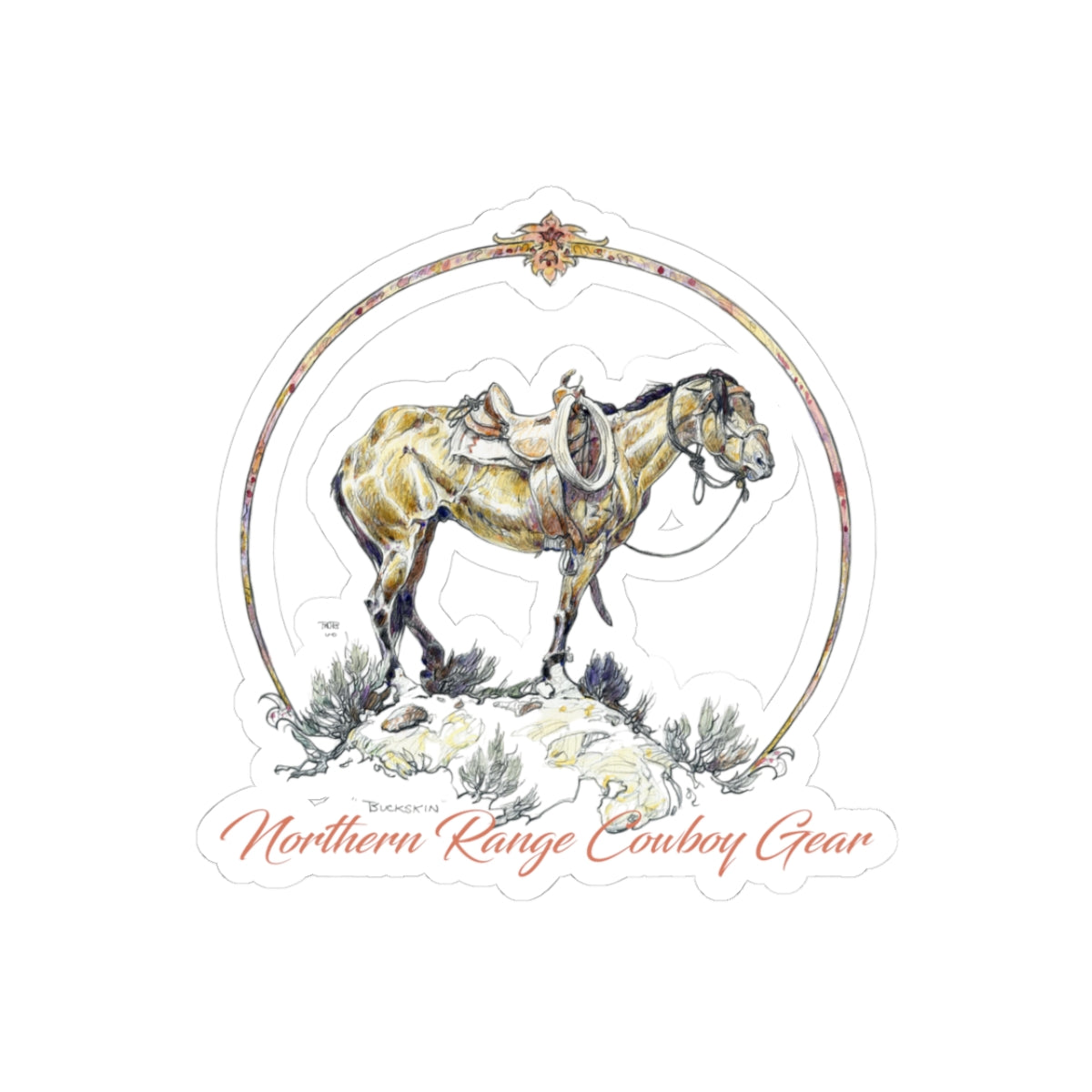 Western Cowboy Kiss-Cut Sticker