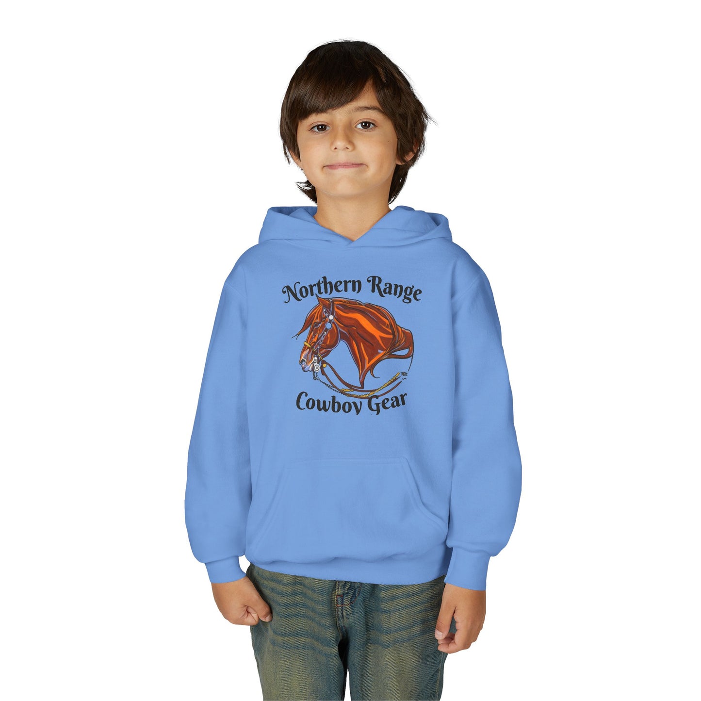 Northern Range Cowboy Gear Youth Hoodie | Stylish Sweatshirt for Young Cowboys, Perfect for Rodeos, Gifts, and Outdoor Adventures