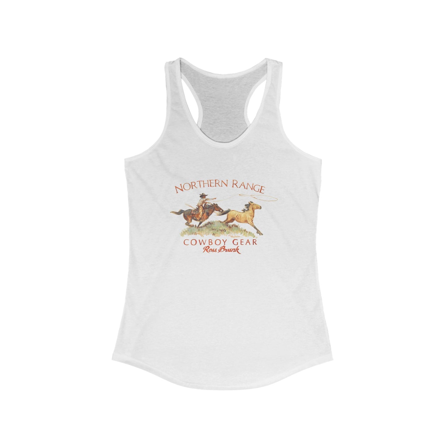 Racerback Tank - Cowboy Cowgirl Buckaroo Sexy Western Print