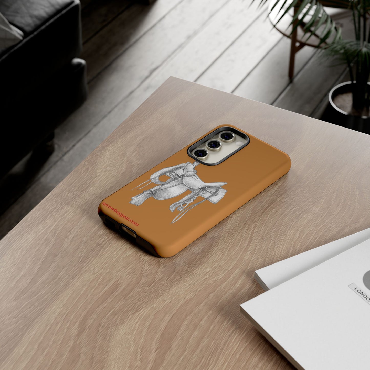 "Trail Dust and Saddle Leather" Brown Tough Case
