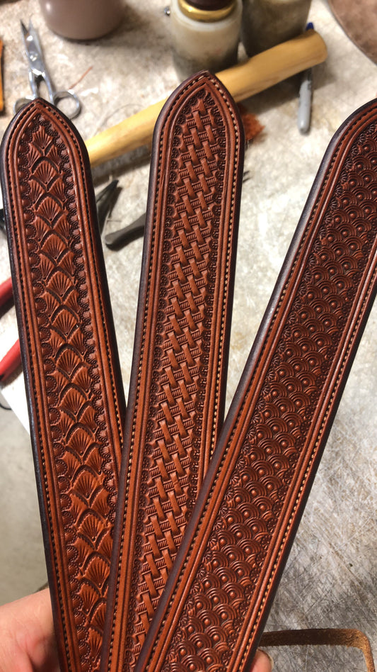 Geometric style belt patterns