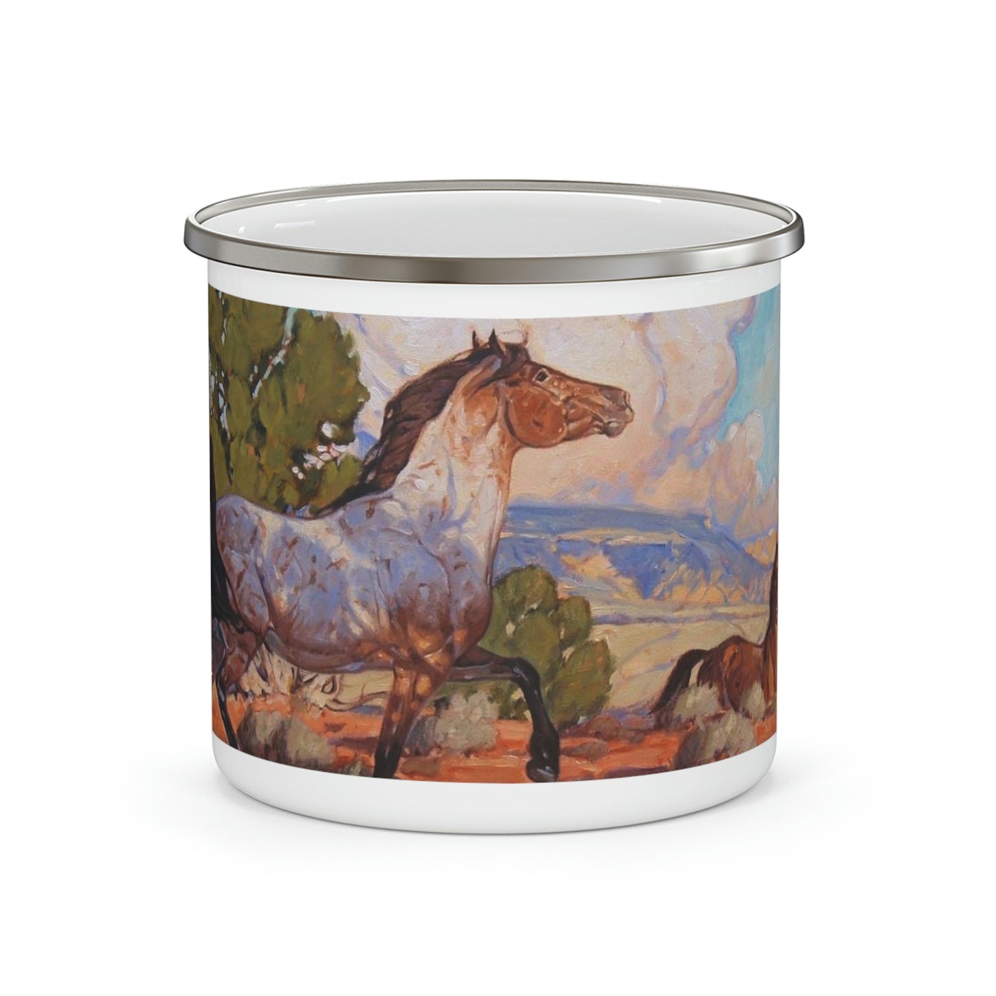 "Waving His Flag" Enamel Camping Mug
