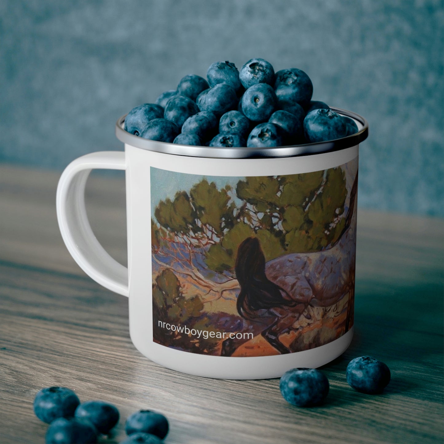 "Waving His Flag" Enamel Camping Mug