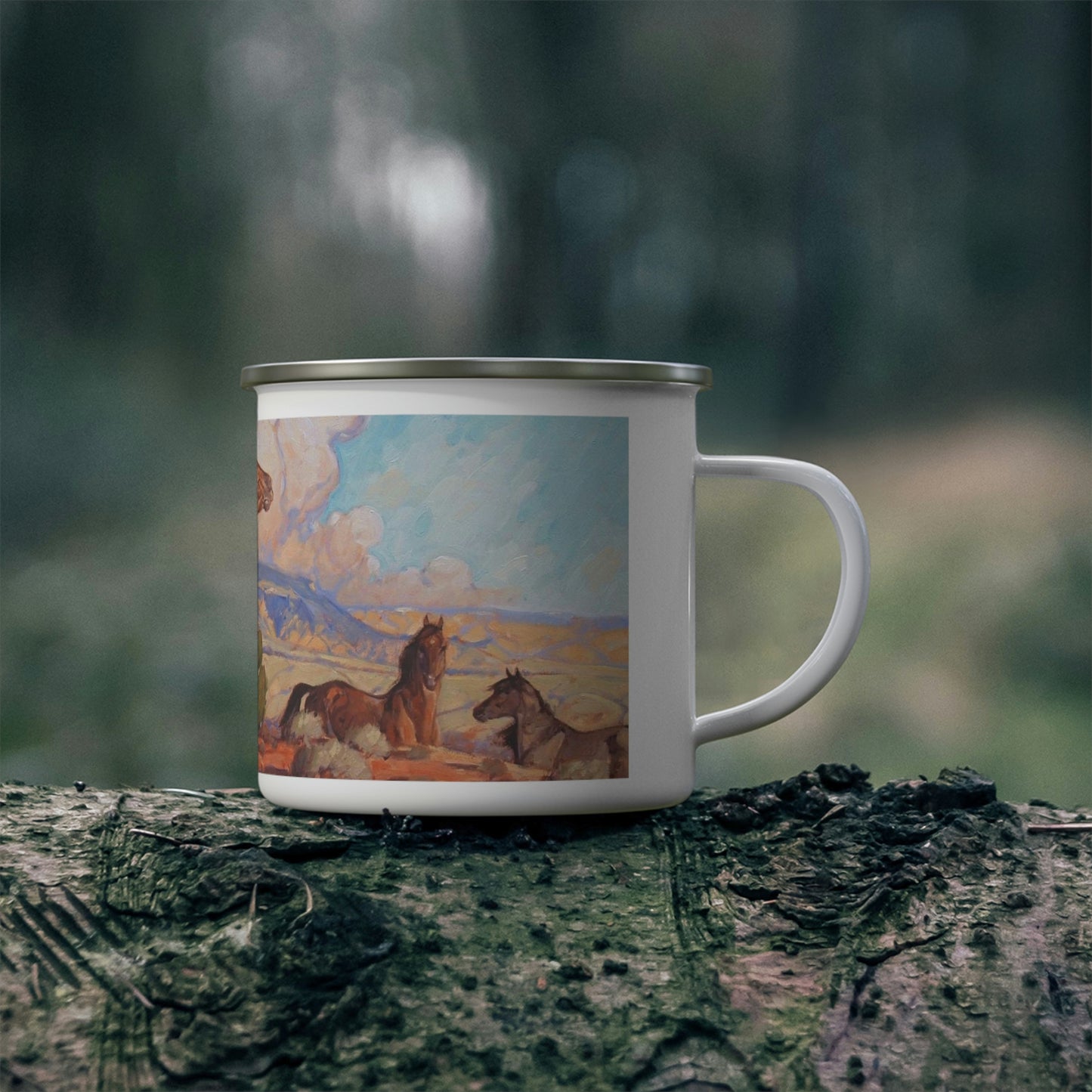 "Waving His Flag" Enamel Camping Mug